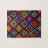 Geometrisches gestricktes Steppdeckenmuster Puzzle (Horizontal)