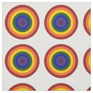 Geometrisches Gewebe aus Regenbogen, Bullseye Stoff