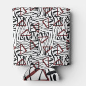 Geometrisches Gewebe: künstlerisches Musterdesign. Dosenkühler (Rückseite)