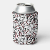 Geometrisches Gewebe: künstlerisches Musterdesign. Dosenkühler (Kanne Rückseite)