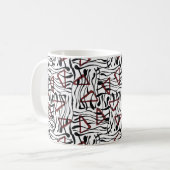 Geometrisches Gewebe: künstlerisches Musterdesign. Kaffeetasse (Vorderseite Links)