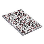 Geometrisches Gewebe: künstlerisches Musterdesign. Notizblock (Rechte Seite)