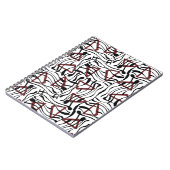 Geometrisches Gewebe: künstlerisches Musterdesign. Notizblock (Linke Seite)