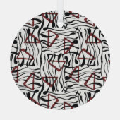 Geometrisches Gewebe: künstlerisches Musterdesign. Ornament Aus Glas (Rückseite)