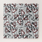 Geometrisches Gewebe: künstlerisches Musterdesign. Puzzle (Horizontal)