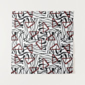 Geometrisches Gewebe: künstlerisches Musterdesign. Wandteppich (Vorderseite (Horizontal))