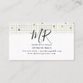 Geometrisches Gitter - Moderner, simulierter Foil- Visitenkarte (Rückseite)