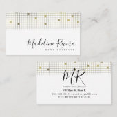 Geometrisches Gitter - Moderner, simulierter Foil- Visitenkarte (Vorne/Hinten)