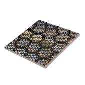 Geometrisches Gitterfenster, Indien Fliese (Seite)