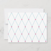 Geometrisches Gittermuster Personalisiert Mitteilungskarte (Rückseite)