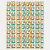 Geometrisches Gitterspiel Fleecedecke (Vorderseite)