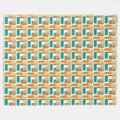 Geometrisches Gitterspiel Fleecedecke (Vorderseite (Horizontal))