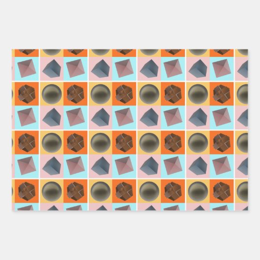 Geometrisches Gleichgewicht - Geschenkpapier Set (Vorderseite)