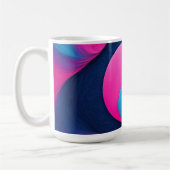 Geometrisches Gleichgewicht: Vibrant Yin Yang Patt Kaffeetasse (Links)