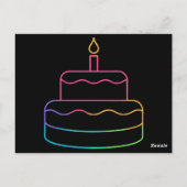 geometrisches Glow Postkarte (Rückseite)