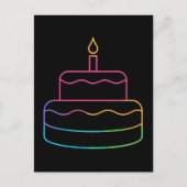 geometrisches Glow Postkarte (Vorderseite)