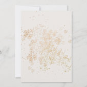 Geometrisches Gold Eukalyptus Greenery Brautparty Einladung (Rückseite)