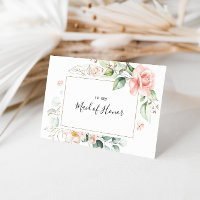 Geometrisches Gold Foliage Brautparty Vielen Dank