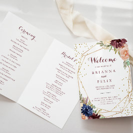 Geometrisches Gold-Glitzer-Kalligrafie Programm