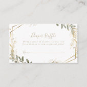 Geometrisches Gold Greenery Fall Diaper Raffle Tic Begleitkarte (Vorderseite)