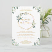 Geometrisches Gold Leaf Hochzeitseinladung Einladung (Stehend Vorderseite)