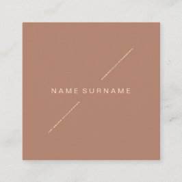 Geometrisches Gold moderner Minimalistischer Quadratische Visitenkarte