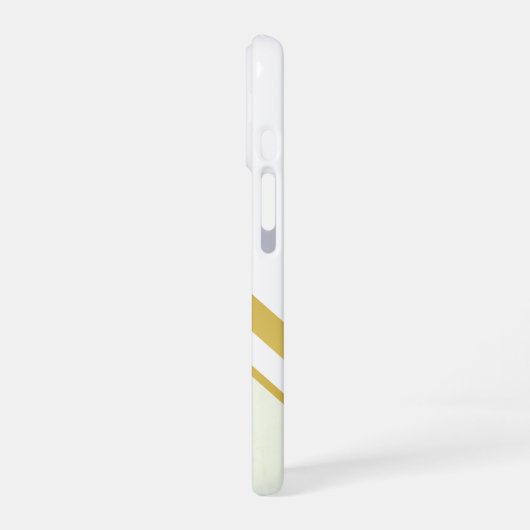 Geometrisches Gold Monogramm-Marmor iPhone 16 Hülle (Linke Seite)