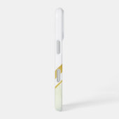 Geometrisches Gold Monogramm-Marmor iPhone 16 Hülle (Rechte Seite)