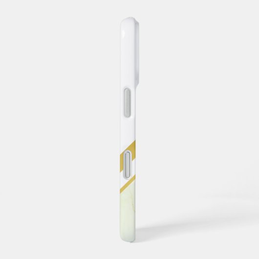 Geometrisches Gold Monogramm-Marmor iPhone 16 Hülle (Rechte Seite)