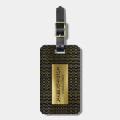 Geometrisches Gold Muster der Bienenwabe auf Gepäckanhänger (Vorderseite vertikal)