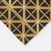 Geometrisches Gold-Panel Fleecedecke (Ecke)