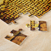 Geometrisches Gold: Retro-Muster-Eleganz. Puzzle (Seite)