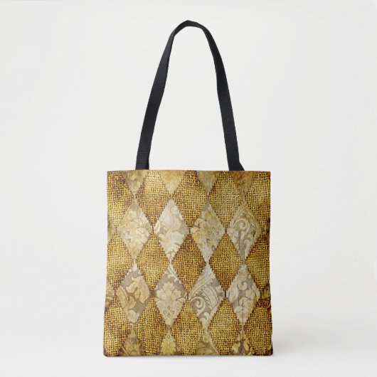 Geometrisches Gold: Retro-Muster-Eleganz. Tasche (Vorderseite)