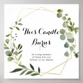 Geometrisches Gold Tropical Diese Kerze Burns Zeic Poster (Vorne)