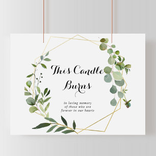 Geometrisches Gold Tropical Diese Kerze Burns Zeic Poster