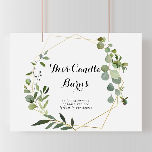 Geometrisches Gold Tropical Diese Kerze Burns Zeic Poster