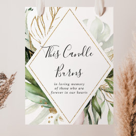 Geometrisches Gold Tropical Diese Kerze Burns Zeic Poster