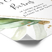 Geometrisches Gold Tropical Diese Kerze Burns Zeic Poster (Ecke)