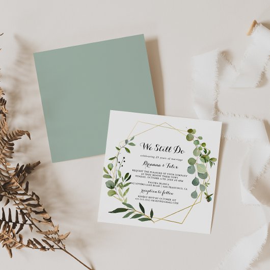 Geometrisches Gold Tropical machen wir noch immer Einladung