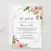 Geometrisches Gold Tropical machen wir noch immer Einladung (Vorderseite)