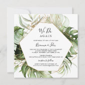 Geometrisches Gold Tropical machen wir wieder neu Einladung (Vorderseite)