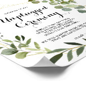 Geometrisches Gold Tropical Unplugony Zeremony Sig Poster (Ecke)