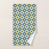 Geometrisches Gold u. blaues Muster Badhandtuch Set (Handtuch)