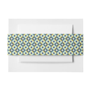Geometrisches Gold u. blaues Muster Einladungsbanderole