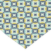 Geometrisches Gold u. blaues Muster Kurzer Tischläufer (Ecke)