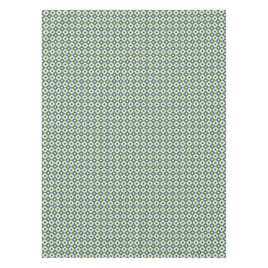 Geometrisches Gold u. blaues Muster Tischdecke (Vorderseite)