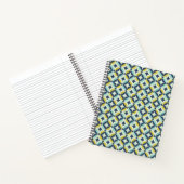 Geometrisches Gold- und Blaumuster Notizblock (Innenseite)