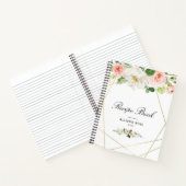 Geometrisches Gold und Rezept Notizblock (Innenseite)