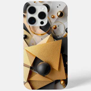 Geometrisches Gold und Schwarz Case-Mate iPhone Hülle
