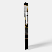 Geometrisches Gold und Schwarz Case-Mate iPhone Hülle (Rückseite / Links)